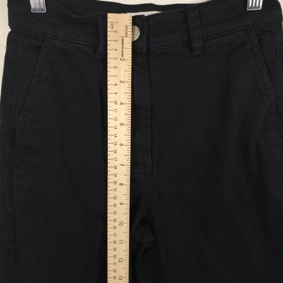 EVERLANE Wide Leg Crop Black Denim Pants Jeans Size 00 - Picture 9 of 16
